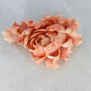 Vintage coral from brooch pin